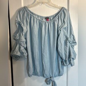 Vince Camuto Arctic Serve Slim Injection Women’s Med Ruffled Sleeve Peasant Bls